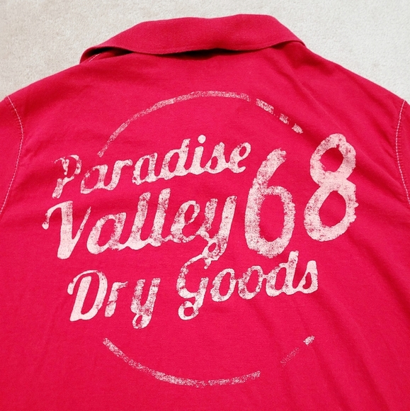 ARIZONA  Men's Y2K polo 100% Cotton Red Color Size XXL Large Logo On Back - Picture 3 of 10